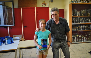 Récompense à Anne-France COURRIER Vice-Championne de zone Centre France GAF