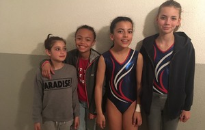 Équipe Fédérale A 10-13 ans. 
Sarah CANNITO - Jade MAGUI - Zoé DELCROS - Méline HADDADI